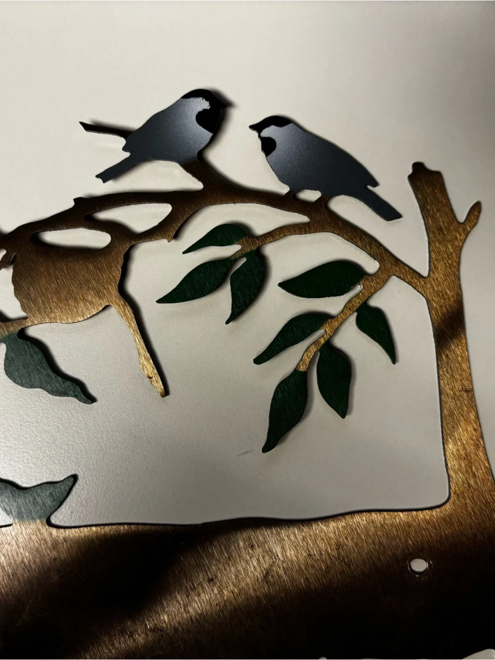Vintage Metal Bird Wall Key or Jewelry Holder | Woodland Cottage Bronze Decor